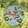 Glowing Tiffany Style Cherry Tree Branch Pink Blossoms Red Cherries Stained Glass Mosaic Stained Glass Suncatcher - 1