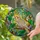 Tiffany Style Stained Glass Cockatiel Bird Art - Garden Foliage Sun-Dappled Design Stained Glass Suncatcher - 2