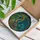 Majestic Teal Dragon Golden Teacup Old Books Stained Glass - Fantasy Floral Tiffany Art Stained Glass Suncatcher - 3