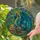 Majestic Teal Dragon Golden Teacup Old Books Stained Glass - Fantasy Floral Tiffany Art Stained Glass Suncatcher - 2