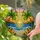 Tropical Sunset Ocean Palm Trees Hibiscus Stained Glass - Beach Seascape Art Stained Glass Suncatcher - 2