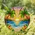 Tropical Sunset Ocean Palm Trees Hibiscus Stained Glass - Beach Seascape Art Stained Glass Suncatcher - 1