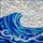 Tiffany Style Ocean Wave Stained Glass - Dynamic Crashing Waves & Iridescent Sky Art Stained Glass Suncatcher - 5