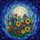 Tiffany Stained Glass Blooming Flowers Full Moon Night Sky Mosaic - Wall Decor Gift Stained Glass Suncatcher - 5
