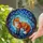 Majestic Red Fox Stained Glass, Tiffany Style Gnarled Tree & Mosaic Sky Decor Stained Glass Suncatcher - 2