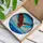 Bald Eagle Flying Sky Clouds Ocean Intricate Stained Glass Look Jewel Tones Art Stained Glass Suncatcher - 3
