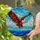 Bald Eagle Flying Sky Clouds Ocean Intricate Stained Glass Look Jewel Tones Art Stained Glass Suncatcher - 2