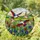 Vibrant Tiffany Glass Birds in Flight - Wildflower Field Rolling Hills Jewel Tone Art Stained Glass Suncatcher - 1
