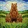Grizzly Bear Family Stained Glass Landscape - Wildlife Nature Art for Home Decor Stained Glass Suncatcher - 5