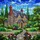 Highly Detailed Tiffany Style Stained Glass Cottage - Garden Flower Path Scenery Stained Glass Suncatcher - 5