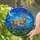 Stag Multi-Pronged Antlers Stained Glass Mosaic - Moonlit Sky, Wildflowers & Jewel Tones Stained Glass Suncatcher - 2