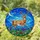 Stag Multi-Pronged Antlers Stained Glass Mosaic - Moonlit Sky, Wildflowers & Jewel Tones Stained Glass Suncatcher - 1