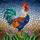 Vibrant Rooster Stained Glass Mosaic Art - Tiffany Style Jewel Tone Flower Garden Home Decor Stained Glass Suncatcher - 5
