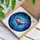 Purple White Manta Ray Tiffany Stained Glass Ocean Mosaic - Jewel Tone Deep Sea Decor Stained Glass Suncatcher - 3