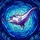 Purple White Manta Ray Tiffany Stained Glass Ocean Mosaic - Jewel Tone Deep Sea Decor Stained Glass Suncatcher - 5