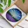 Lavender Field Purple Blossoms Cypress Tree Stained Glass Art Tiffany Style Jewel Tones Stained Glass Suncatcher - 3
