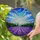Lavender Field Purple Blossoms Cypress Tree Stained Glass Art Tiffany Style Jewel Tones Stained Glass Suncatcher - 2