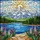 Majestic Snow-Capped Mountain Lake Forest Wildflower Tiffany Stained Glass Landscape Scene Stained Glass Suncatcher - 5