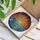 Cresting Ocean Wave Sunset Sky Stained Glass Mosaic Art - Tiffany Style Jewel Tones Stained Glass Suncatcher - 3