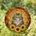Fluffy Tabby Cat Sunflowers Stained Glass Art - Tiffany Style Mosaic Cat Lover Gift Stained Glass Suncatcher - 1