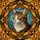 Majestic Tabby Cat Yellow Eyes Tiffany Stained Glass Style Blue Amber Gold Art Stained Glass Suncatcher - 5