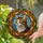 Majestic Tabby Cat Yellow Eyes Tiffany Stained Glass Style Blue Amber Gold Art Stained Glass Suncatcher - 2