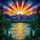 Stained Glass Sunset Mountain Lake Reflections - Pine Forest Twilight Sky Home Decor Art Stained Glass Suncatcher - 5