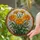 Highly Detailed Stained Glass Marigold Flowers Tiffany Mosaic Orange Yellow Jewel Tones Stained Glass Suncatcher - 2