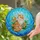 Orange Tabby White Cat Stained Glass Seascape Art - Tiffany Mosaic Jewel Tone Ocean Stained Glass Suncatcher - 2