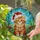 Orange Tabby Kitten Santa Hat Holly Berries Winter Sky Mosaic Christmas Cat Lover Gift Stained Glass Suncatcher - 2