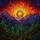 Glowing Sun Mountain Landscape Tiffany Stained Glass Style Art - Sunset Forest Scenic Decor Stained Glass Suncatcher - 5