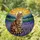 Majestic Tabby Cat Lavender Fields Sunrise - Tiffany Glass Inspired Art Display Stained Glass Suncatcher - 1