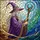 Wise Old Wizard Stained Glass Mosaic Art - Purple Hat Crystal Orb Staff Tiffany Style Stained Glass Suncatcher - 5