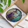 Wise Old Wizard Stained Glass Mosaic Art - Purple Hat Crystal Orb Staff Tiffany Style Stained Glass Suncatcher - 3