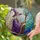 Wise Old Wizard Stained Glass Mosaic Art - Purple Hat Crystal Orb Staff Tiffany Style Stained Glass Suncatcher - 2