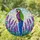 Highly Detailed Macaw Parrot & Purple Lavender Stained Glass Art - Tiffany Style Decor Gift Stained Glass Suncatcher - 1