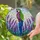 Highly Detailed Macaw Parrot & Purple Lavender Stained Glass Art - Tiffany Style Decor Gift Stained Glass Suncatcher - 2