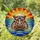 Hippo Stained Glass Mosaic Water Sunset Landscape - Glowing Jewel Tone Tiffany Art Stained Glass Suncatcher - 1