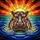 Hippo Stained Glass Mosaic Water Sunset Landscape - Glowing Jewel Tone Tiffany Art Stained Glass Suncatcher - 5