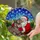 Santa Claus Hippo Tiffany Stained Glass Winter Snowflakes Scene - Christmas Gift Stained Glass Suncatcher - 2