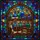 Alchemical Bottles Scrolls Bookshelf Stained Glass House - Intricate Translucent Jewel Tone Mosaic Stained Glass Suncatcher - 5