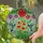 Two Hummingbirds Coneflowers Hibiscus Stained Glass - Garden Decor Gift for Bird Lovers Stained Glass Suncatcher - 2