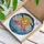 Pink Flamingos Intertwined Heart Tiffany Stained Glass Sun Water Reeds Jewel Tones Stained Glass Suncatcher - 3
