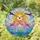 Pink Flamingos Intertwined Heart Tiffany Stained Glass Sun Water Reeds Jewel Tones Stained Glass Suncatcher - 1