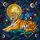 Majestic Tiger Stained Glass Mosaic - Cosmic Night Sky Tiffany Style Wildlife Gift Stained Glass Suncatcher - 5