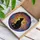 Black Cat Tiffany Stained Glass Butterflies Jewel Tones - Radiant Sunset Art for Cat Lovers Stained Glass Suncatcher - 3