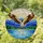 Osprey Diving Bird Stained Glass Look Mountain Forest Water Vibrant Jewel Tones Stained Glass Suncatcher - 1
