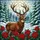 Deer Antlers Poinsettia Snowy Winter Forest - Tiffany Stained Glass Christmas Holiday Gift Stained Glass Suncatcher - 5