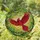 Intricate Stained Glass Cardinal Bird in Flight Tiffany Style Forest Canopy Mosaic Stained Glass Suncatcher - 1