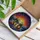 Majestic Bear Tiffany Stained Glass Landscape Cosmic Night Sky Sunset Water Mountains Stained Glass Suncatcher - 3